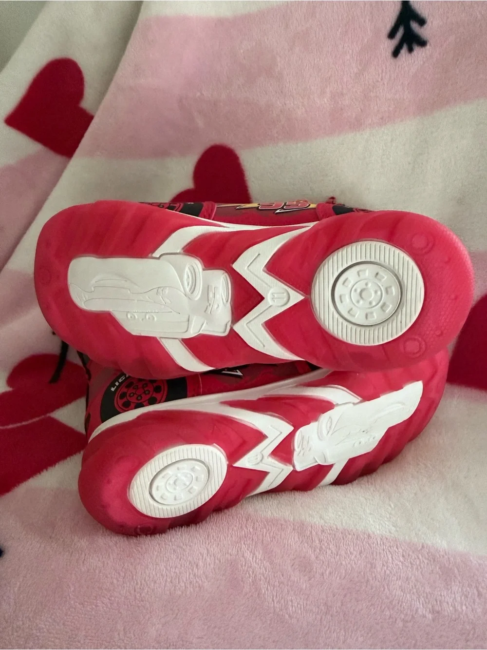Disney Cars LED Light-Up Red Kids Water Resistant Boots, Size 11